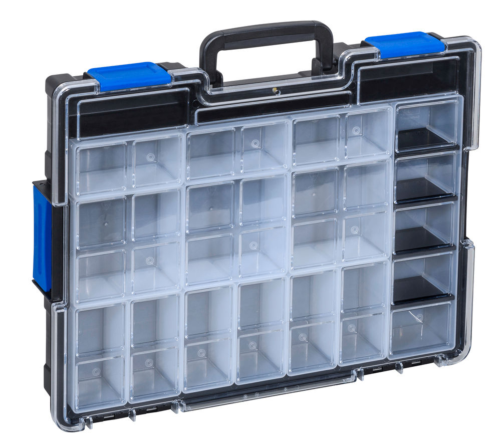 Kleinteilekoffer od Polikarbonata sa 19 Umetaka Crni DENIOS 319238W 355 x 440 x 76 mm