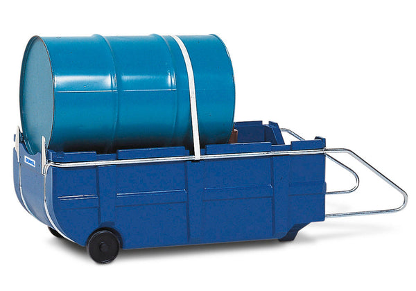 Denios Fasskarre I Auffangwanne FSK-Poly Plava 200 L 400 Kg