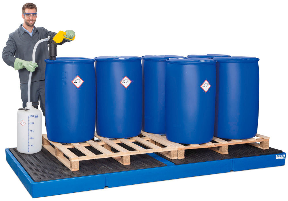 DENIOS Polietilen Classic-Line Podni Element 114891W 400l Kapaciteta Crna