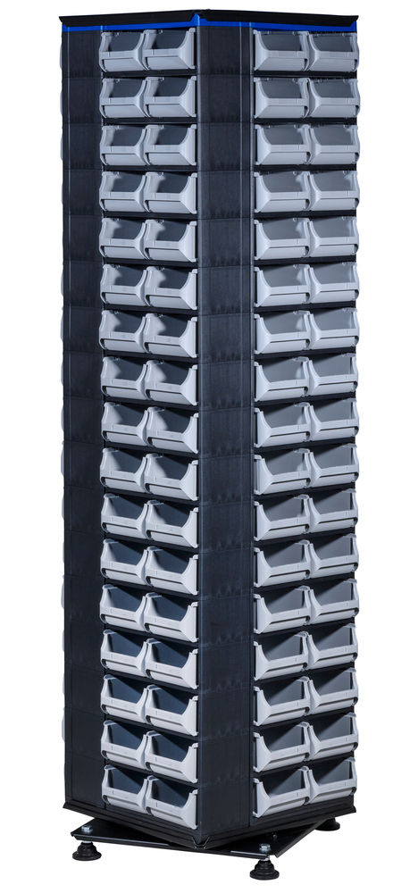 DENIOS Rotirajući Magacin Visina 1870 mm sa 282 Ladice 450 x 480 x 1870 mm 319272W