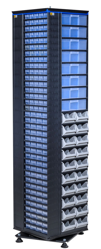 DENIOS Rotirajući Magacin Visina 1870 mm sa 282 Ladice 450 x 480 x 1870 mm 319272W