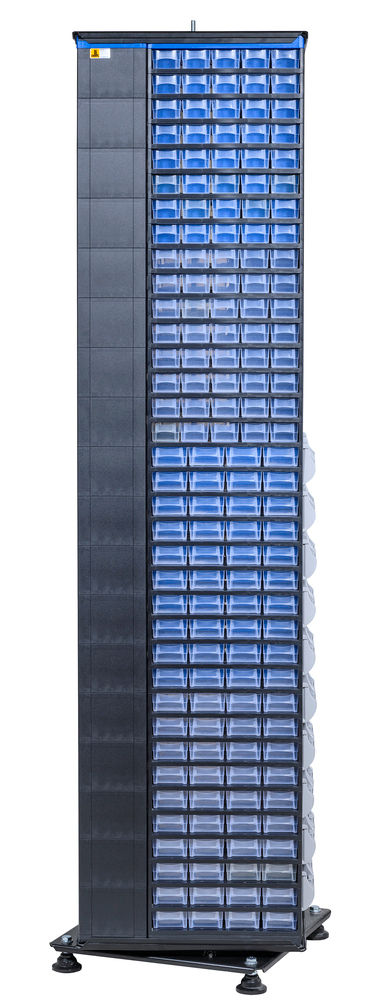 DENIOS Rotirajući Magacin Visina 1870 mm sa 282 Ladice 450 x 480 x 1870 mm 319272W