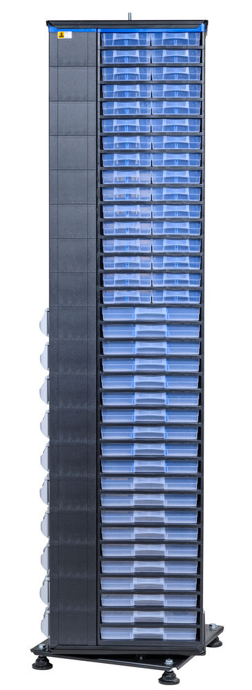 DENIOS Rotirajući Magacin Visina 1870 mm sa 282 Ladice 450 x 480 x 1870 mm 319272W