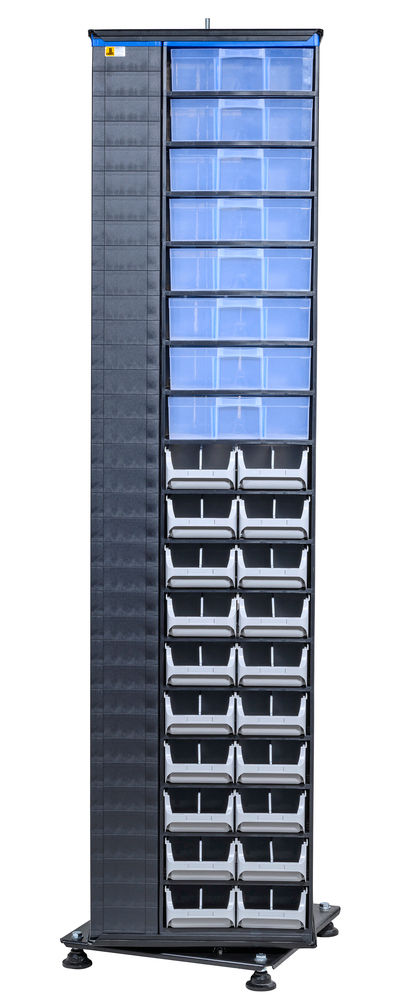 DENIOS Rotirajući Magacin Visina 1870 mm sa 282 Ladice 450 x 480 x 1870 mm 319272W