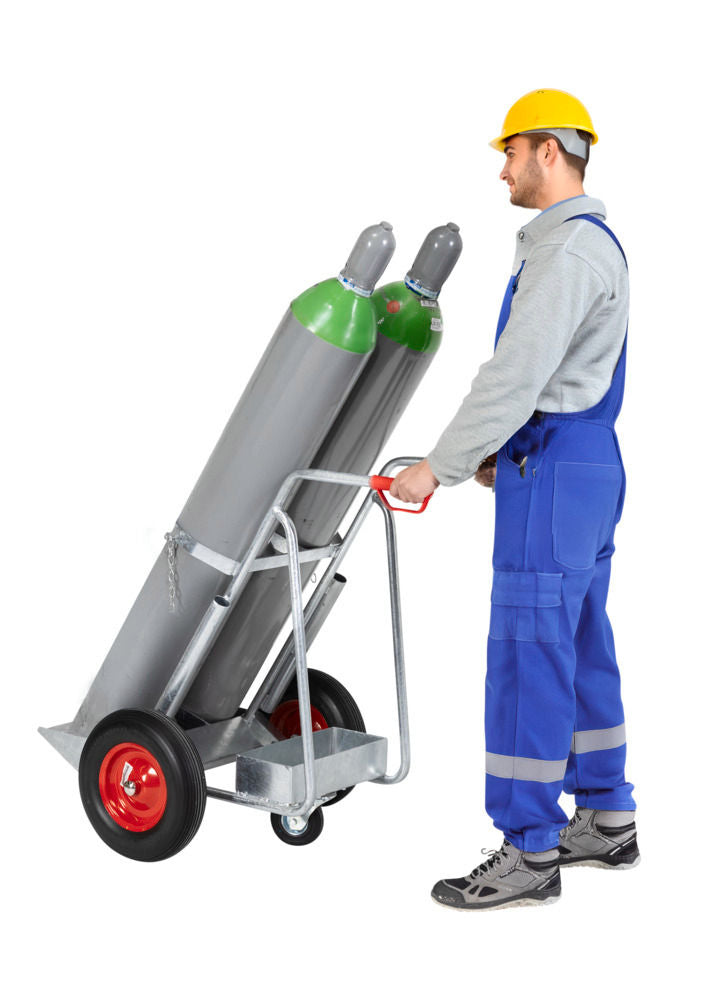 Denios Čelična Kolica Za Gasne Boce 2 Boce 50 L 250 Mm