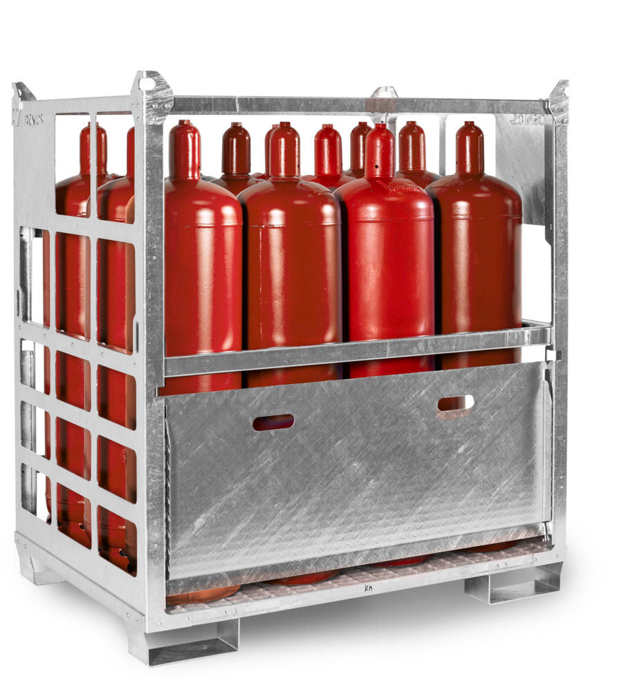 Denios Čelična Paleta Za Gasne Boce 12 × 33 Kg 320 Mm