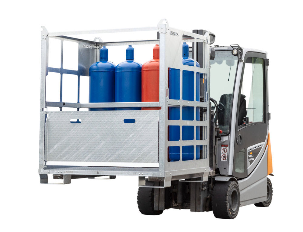 Denios Čelična Paleta Za Gasne Boce 12 × 33 Kg 320 Mm
