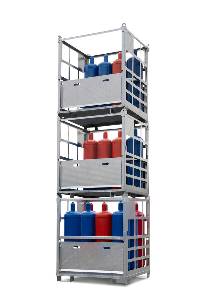 Denios Čelična Paleta Za Gasne Boce 12 × 33 Kg 320 Mm