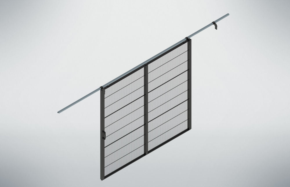Mašinski Zaštitna Klizna Vrata Clever Protect 2000 x 2000 mm Crna DENIOS 328489W