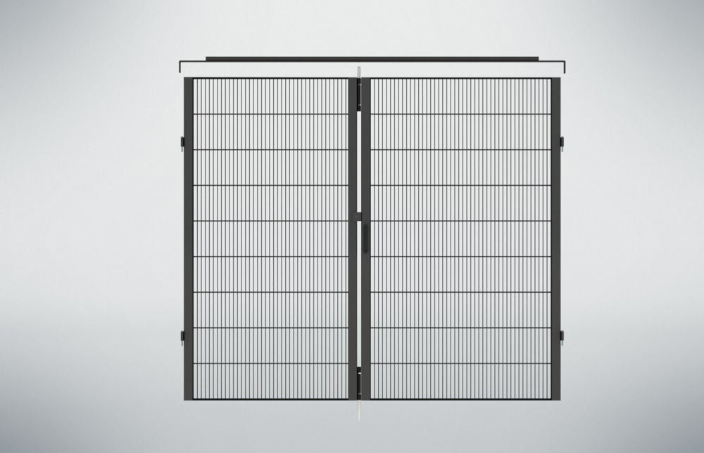 Mašinska Zaštitna Dvokrilna Vrata Clever Protect 2000 x 2000 mm Crna DENIOS 328488W