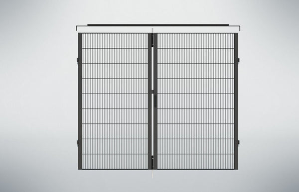 Mašinska Zaštitna Dvokrilna Vrata Clever Protect 2000 x 2000 mm Crna DENIOS 328488W