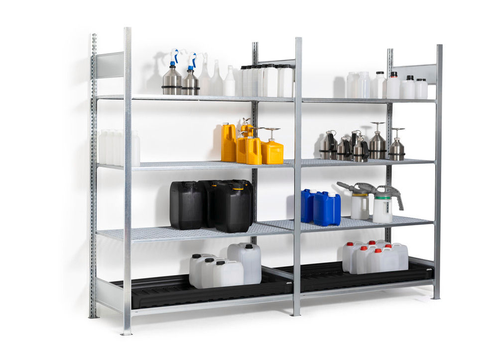 Denios Čelik Regal za Opasne Materije Anbaufeld 3 Rešetke 1312x637x2000mm Pocinkovani