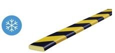 Samolepljivi Zaštitni Profil za Površine Knuffi Tip F Frost Žuto-Crni 40 x 11 mm 1 m 321489W