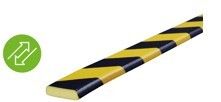 Samolepljivi Zaštitni Profil Za Površine Knuffi Tip F Žuto-Crni 40 x 11 mm 321485W