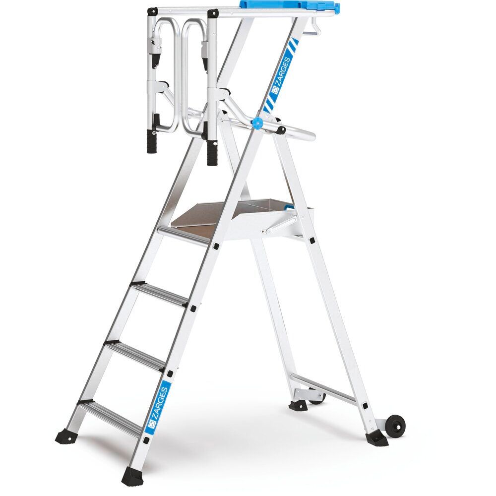 ZARGES Aluminijumske Merdevine sa Platformom ZAP Safemaster Max S 4 Stepenika 331099W