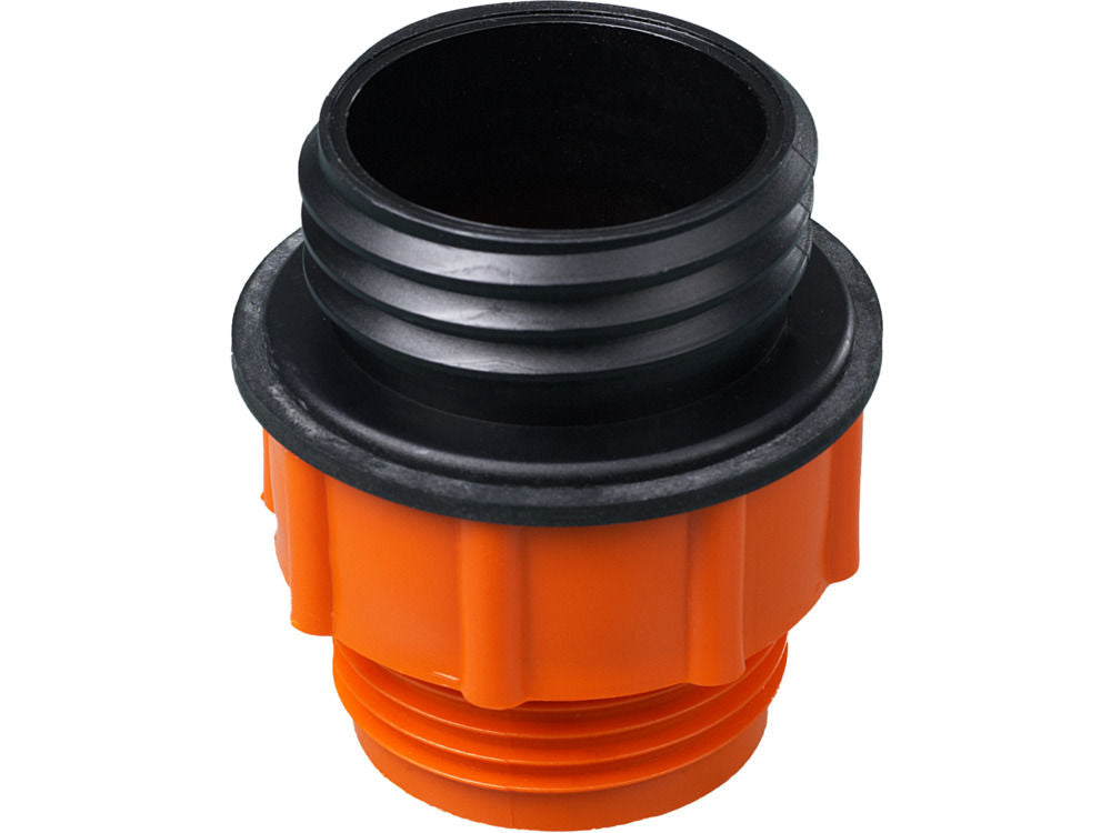 PP Adapter sa spoljnim navojem S 61x6 (DIN61) na S 56x4 (TriSure) crni/narandžasti DENIOS 329232W