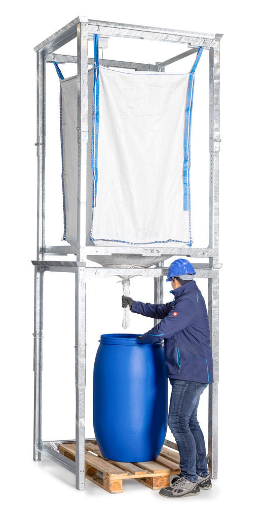 Big Bag Stapelni Okvir sa Pristupom za Palete od Pocinčanog Čelika DENIOS 333566W 1202 x 1170 x 1867 mm