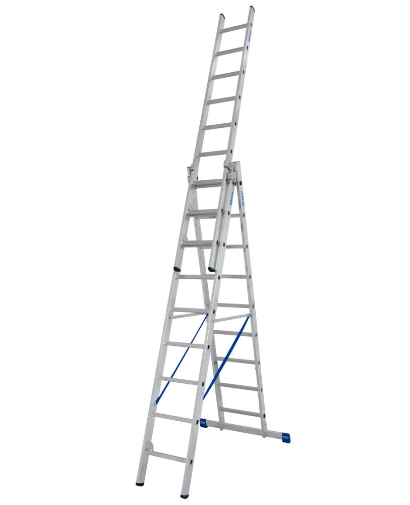 KRAUSE Aluminijumske Višenamenske Merdevine 3 x 9 Prečki 137569W
