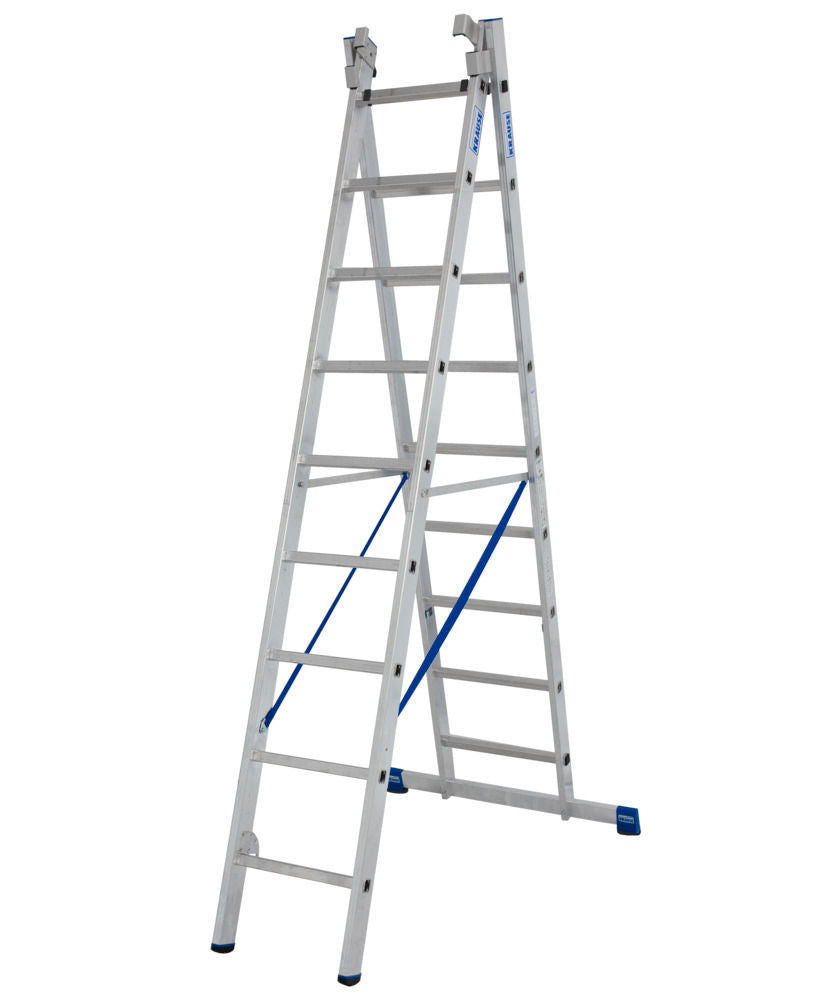 KRAUSE Aluminijumske Višenamenske Merdevine 3 x 9 Prečki 137569W