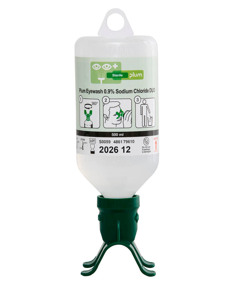 Boca za Ispiranje Očiju Plum DUO sa 500 ml 0,9% Fiziološkog Rastvora