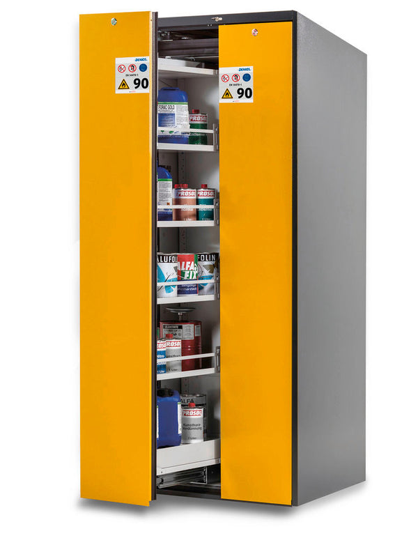 Asecos Čelik Wide-Scoper 81-8 Vatrootporni Ormar za Opasne Materije 245548W 2 Vertikalna Izvlačenja Žuta