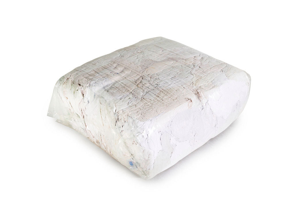 DENIOS Trikotputzlappen TW Bele Baš Čiste Krpe 3 Presovane Kocke po 10 kg
