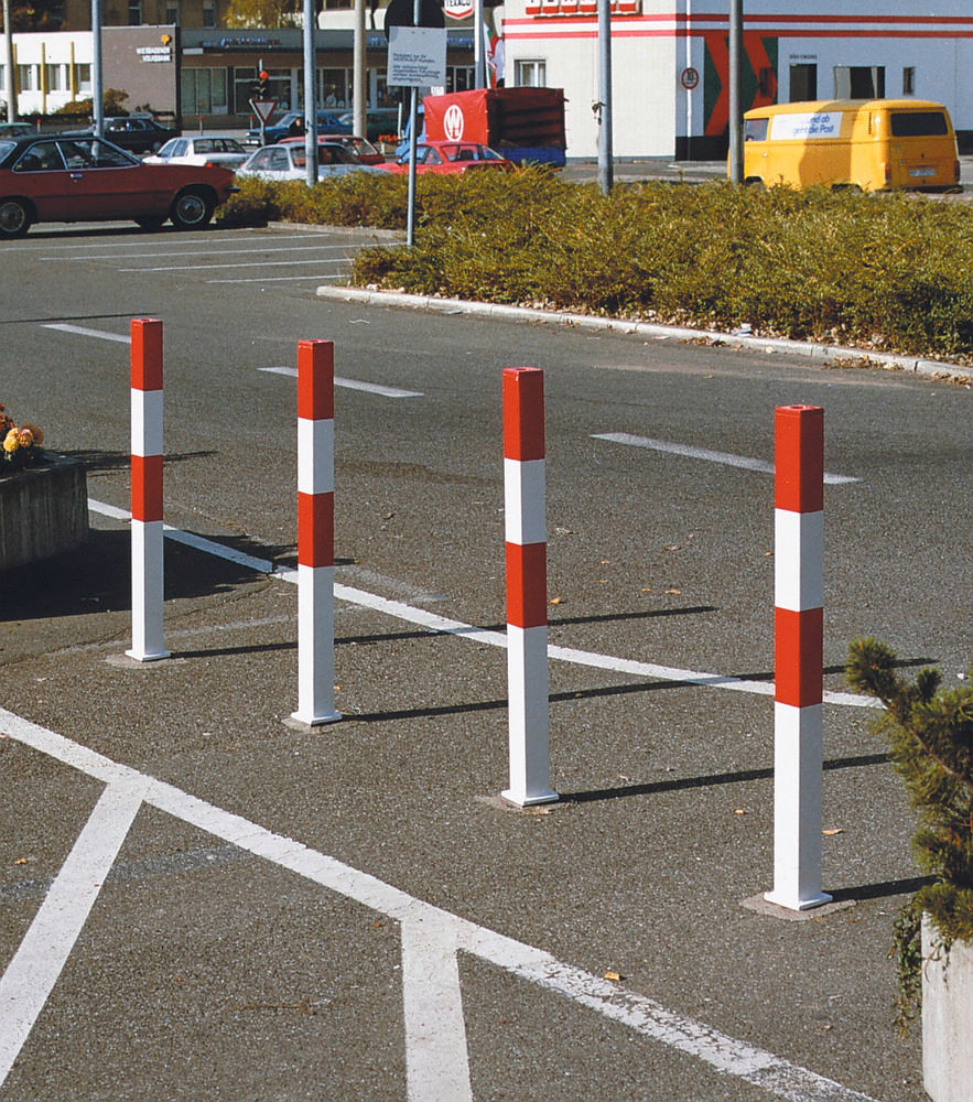 Čelični Stub Za Ubetoniranje Pocinkovani Sa 2 Ušice 70 x 70 mm Crveno/Beli Moravia 248380W