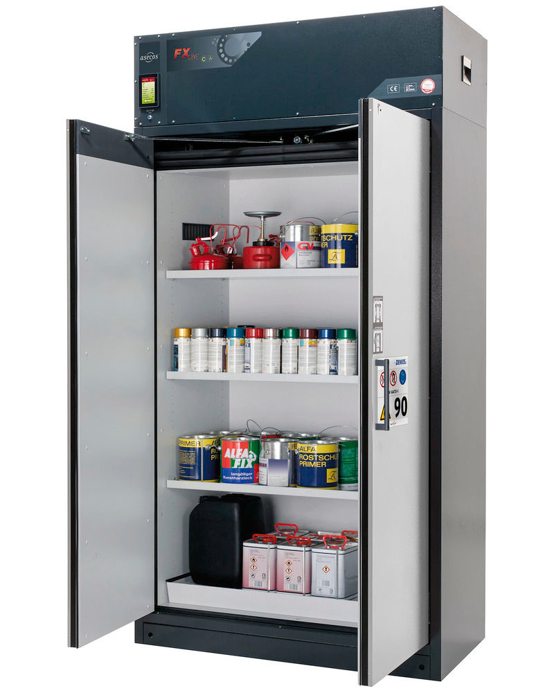 Orman Za Hemikalije Asecos E-123 Antracit Siva 1193x615x2294mm 3 Police 1 Bodenwanne
