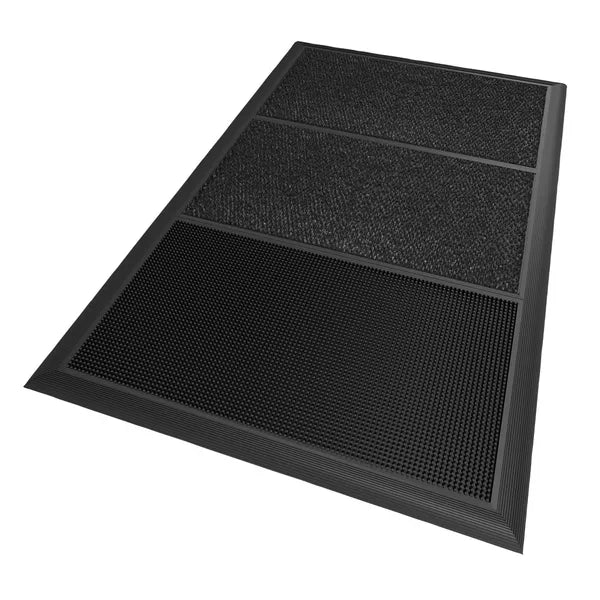 Dezinfekciona Podna Obloga SM od Prirodne Gume, Crno/Siva, 3 Uloška, 914 x 1525 mm